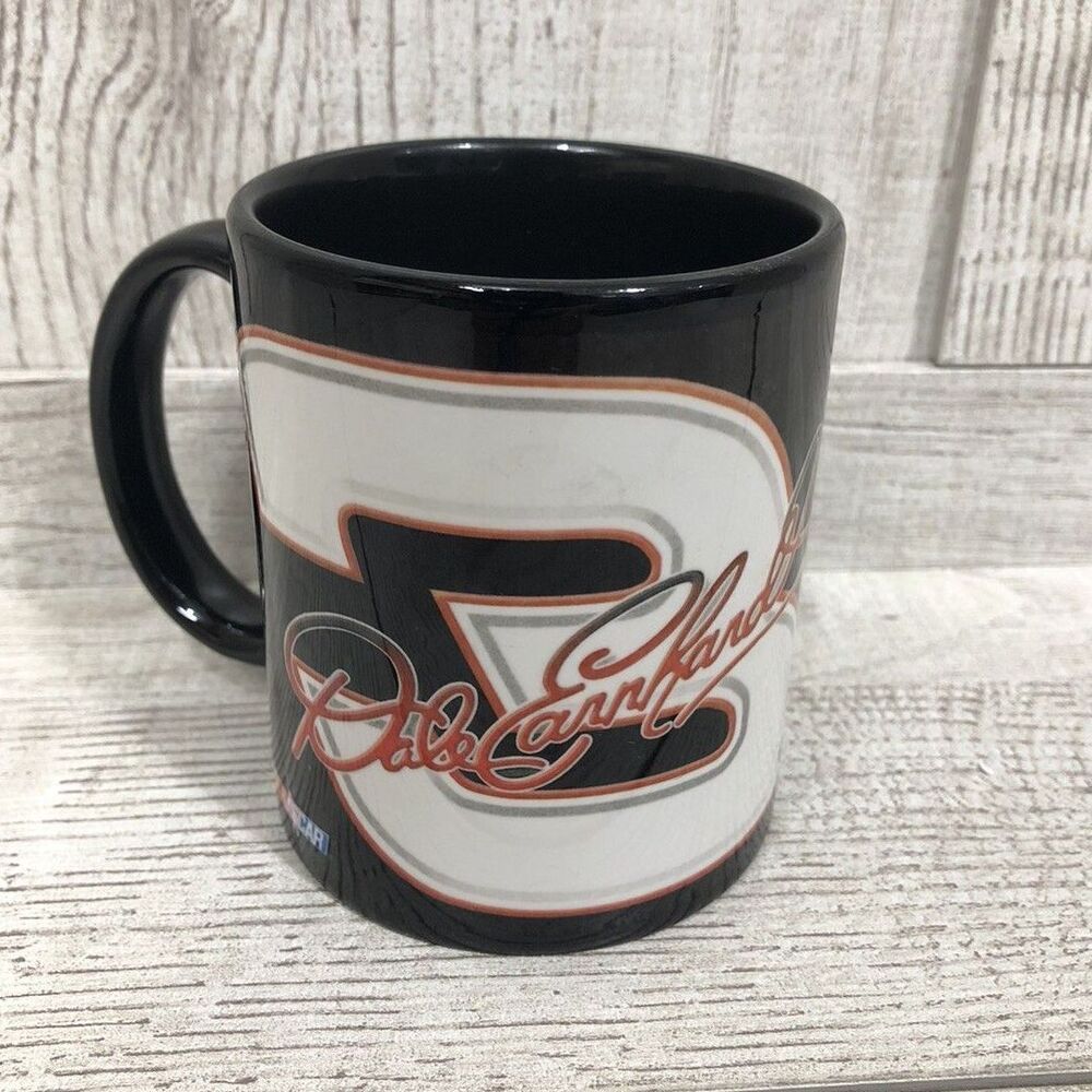 NASCAR Dale Earnhardt Sr #3 3D 12 oz. Coffee Mug Black & Chrome Signature Racing